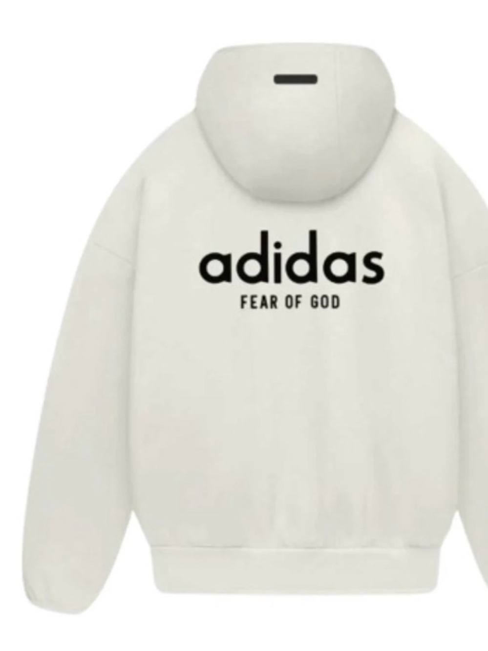 Fear of God Cream Hoodie with Black Branding